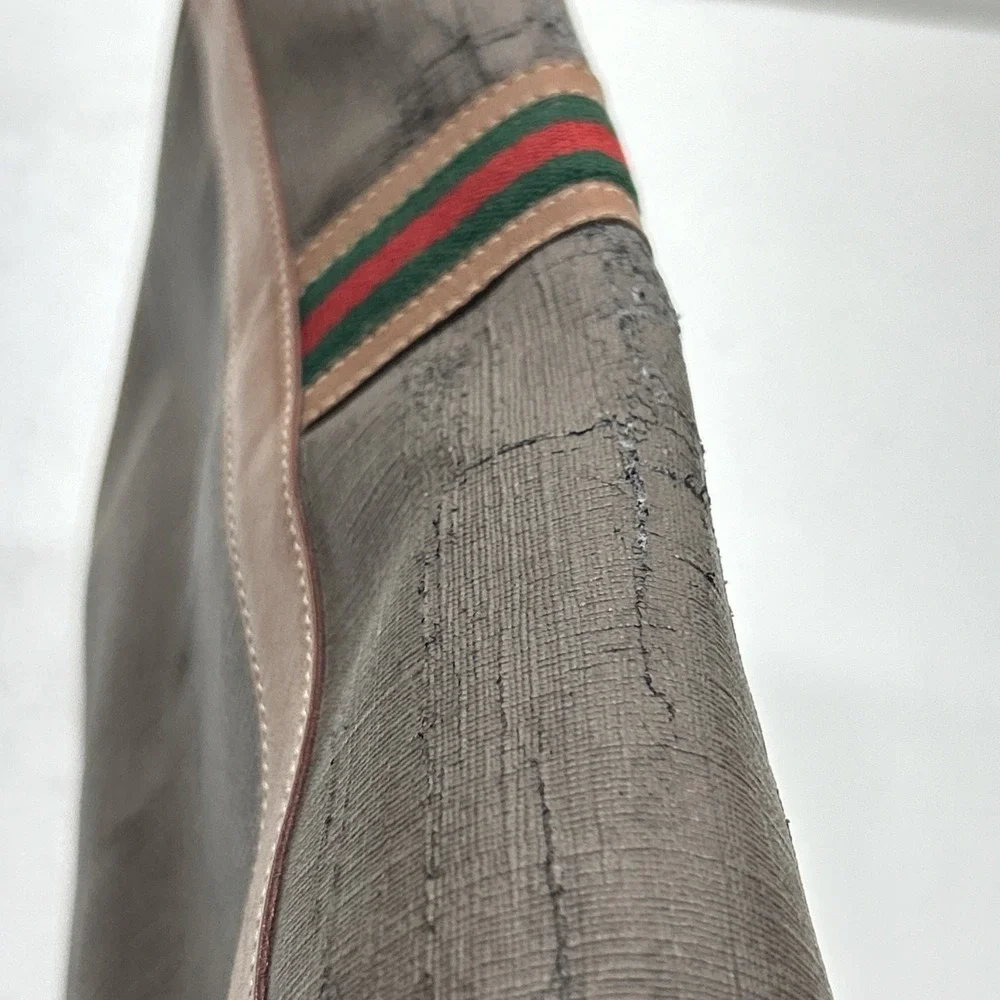Vintage Gucci Web Stripe Micro GG Supreme Shoulder Bag w/ Dust Bag ‼️READ DESC‼️